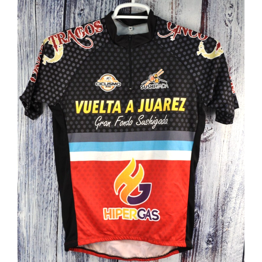 Official 2016 2nd Festival del Ciclismo Cd Juárez Cycling Jersey 1/4 zip Size M